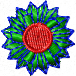 Flowers And Tree Embroidery Design 6